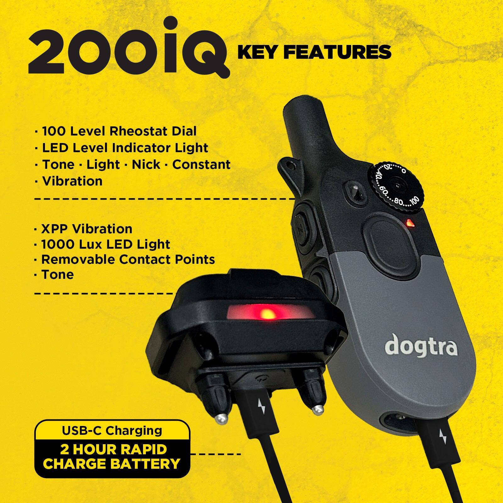 200iQ KEY FEATURES

- 100 Level Rheostat Dial
- LED Level Indicator Light
- Tone - Light - Nick - Constant Vibration
- XPP Vibration
- 1000 Lux LED Light
- Removable Contact Points
- Tone

USB-C Charging
2 HOUR RAPID CHARGE BATTERY