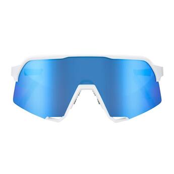 100% S3 Matte White HiPER Blue Multilayer Mirror Lens 60005-00006 100% S3 Matte White HiPER Blue Multilayer Mirror Lens 60005-00006
