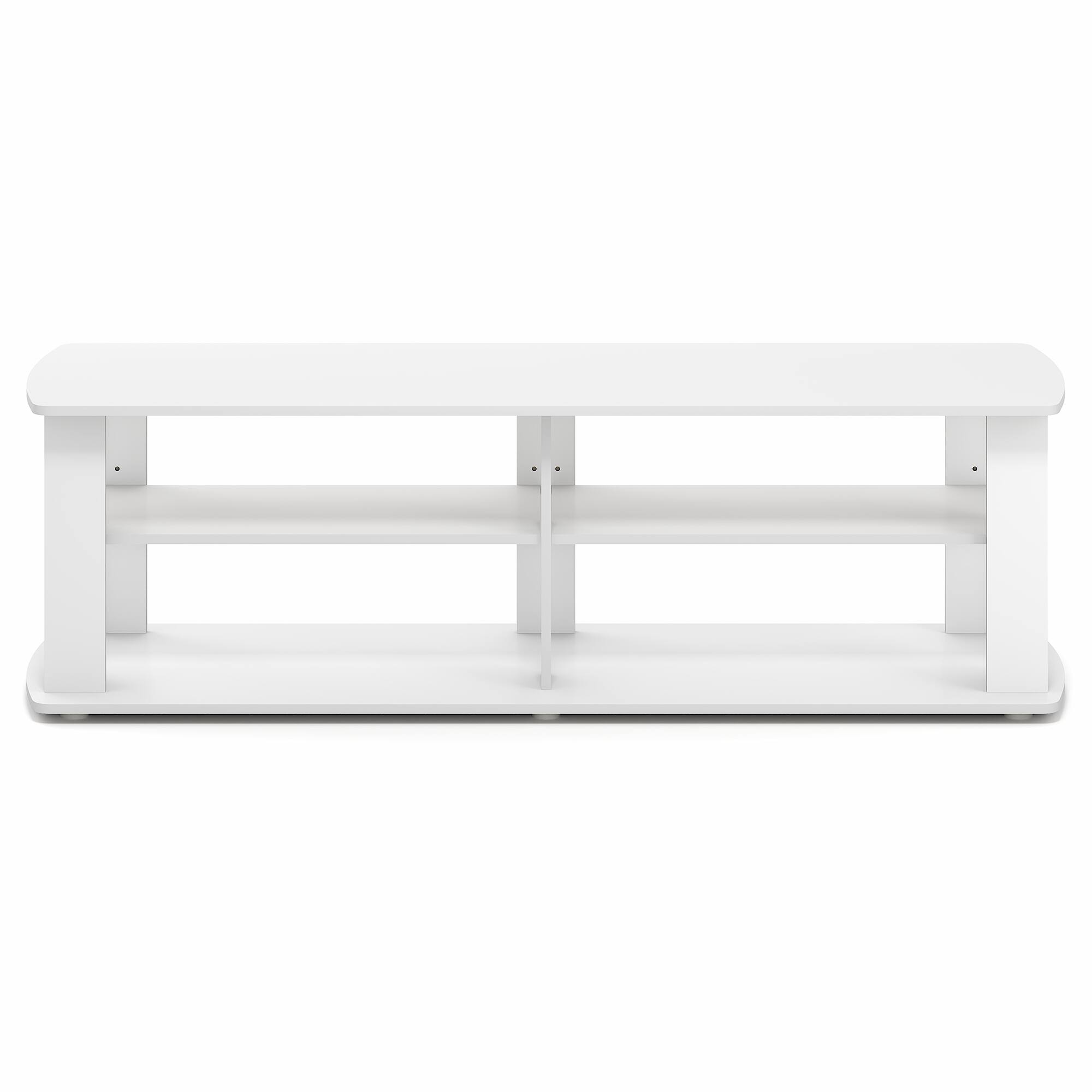Alt View 5. Furinno - NELLY TV Stand, 3-Tier Entertainment Center with Open Shelves Storage, TV Console for 50in TV, for Living Room, Bedroom - White.