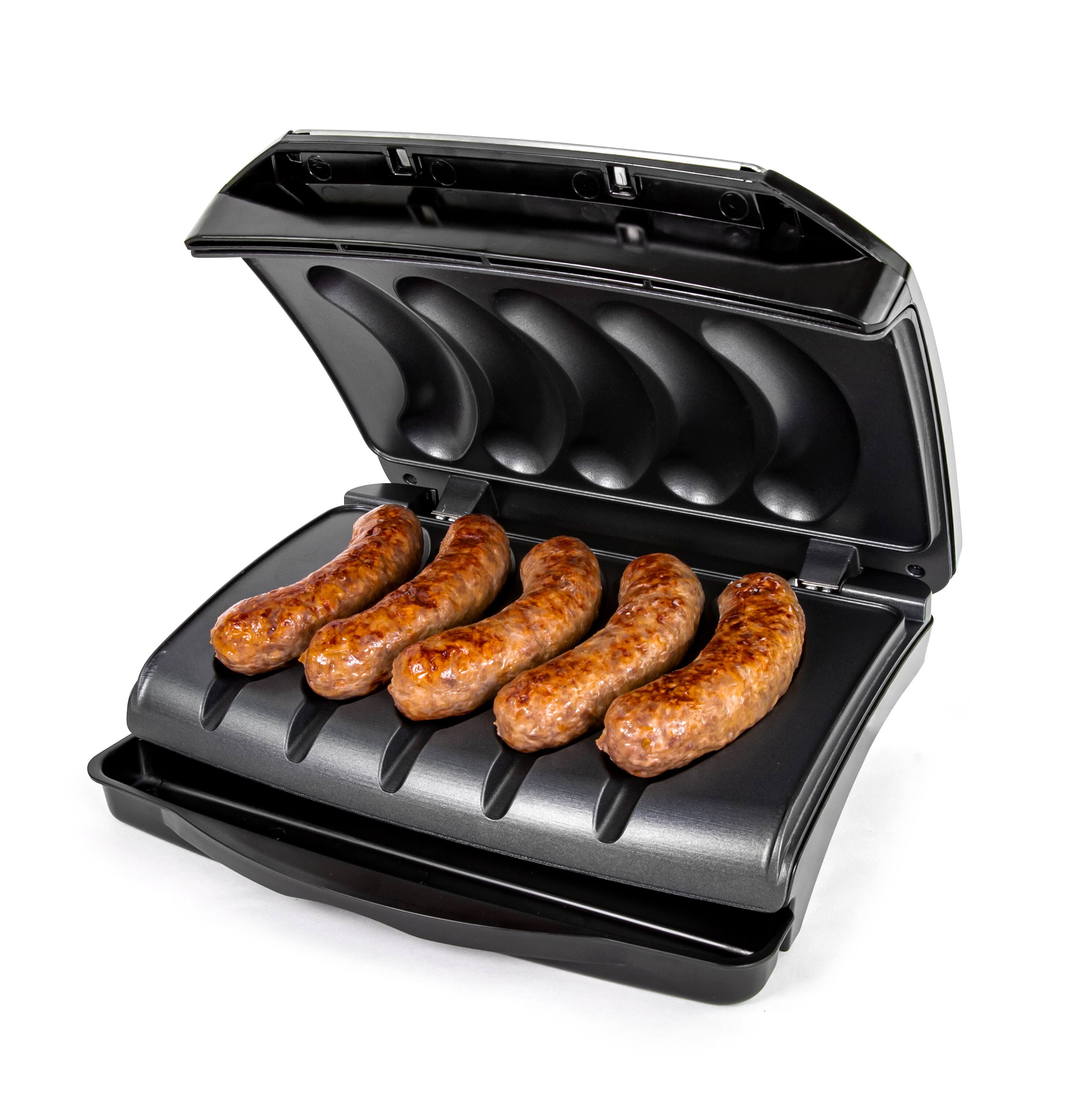 Left. HomeCraft - Sausage & Brat Grill - Black.