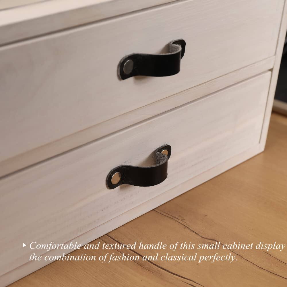 Comfortable and textured handle of this small cabinet display the combination of fashion and classical perfectly.