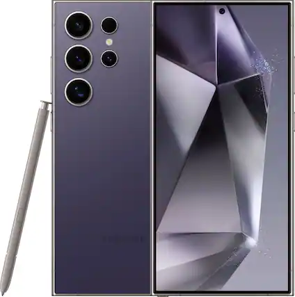 Front. Samsung - Samsung Galaxy S24 Ultra 1TB S928U Unlocked - Titanium Violet.