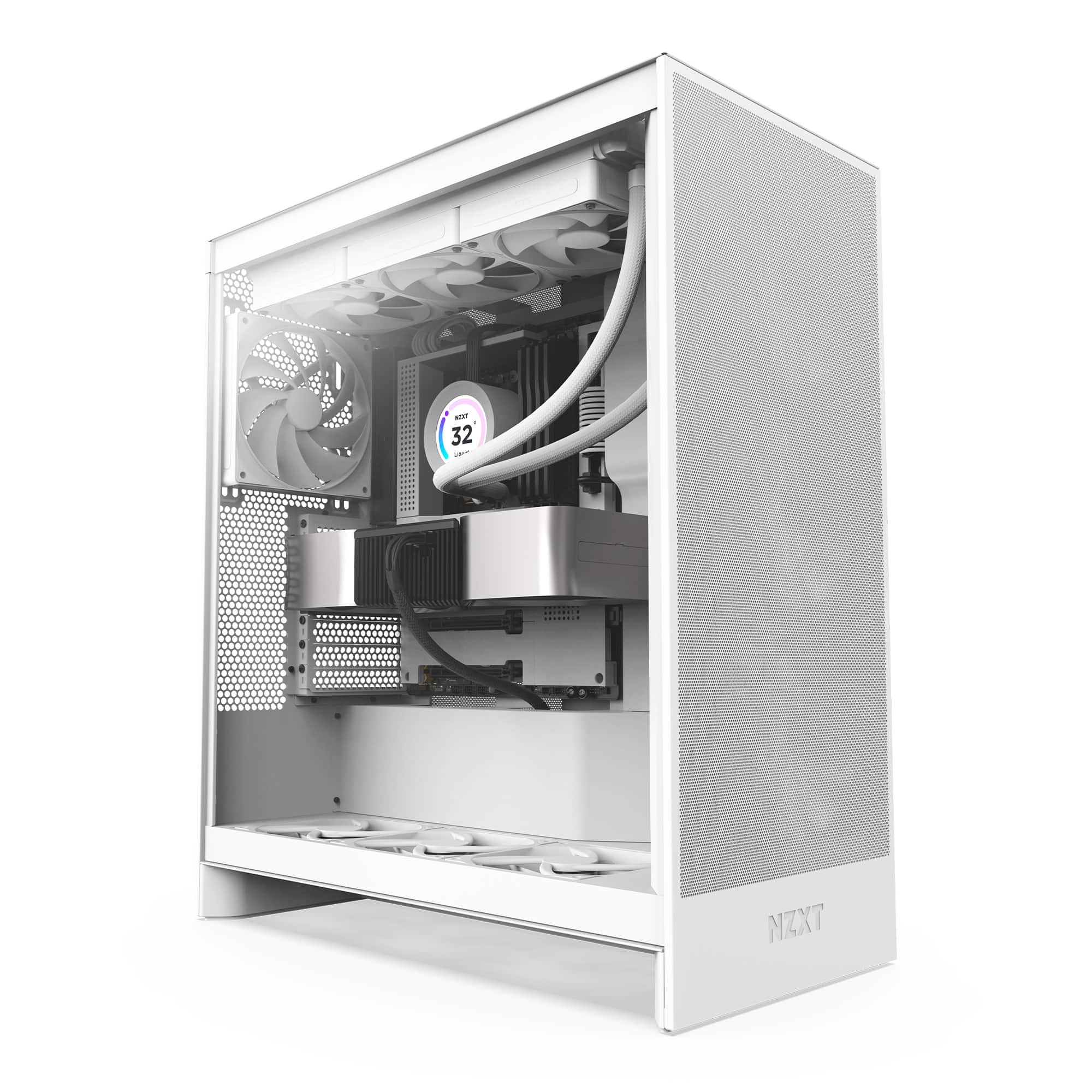 NZXT - H7 Flow 2024 Mid-Tower ATX PC Case - White - Front_Zoom