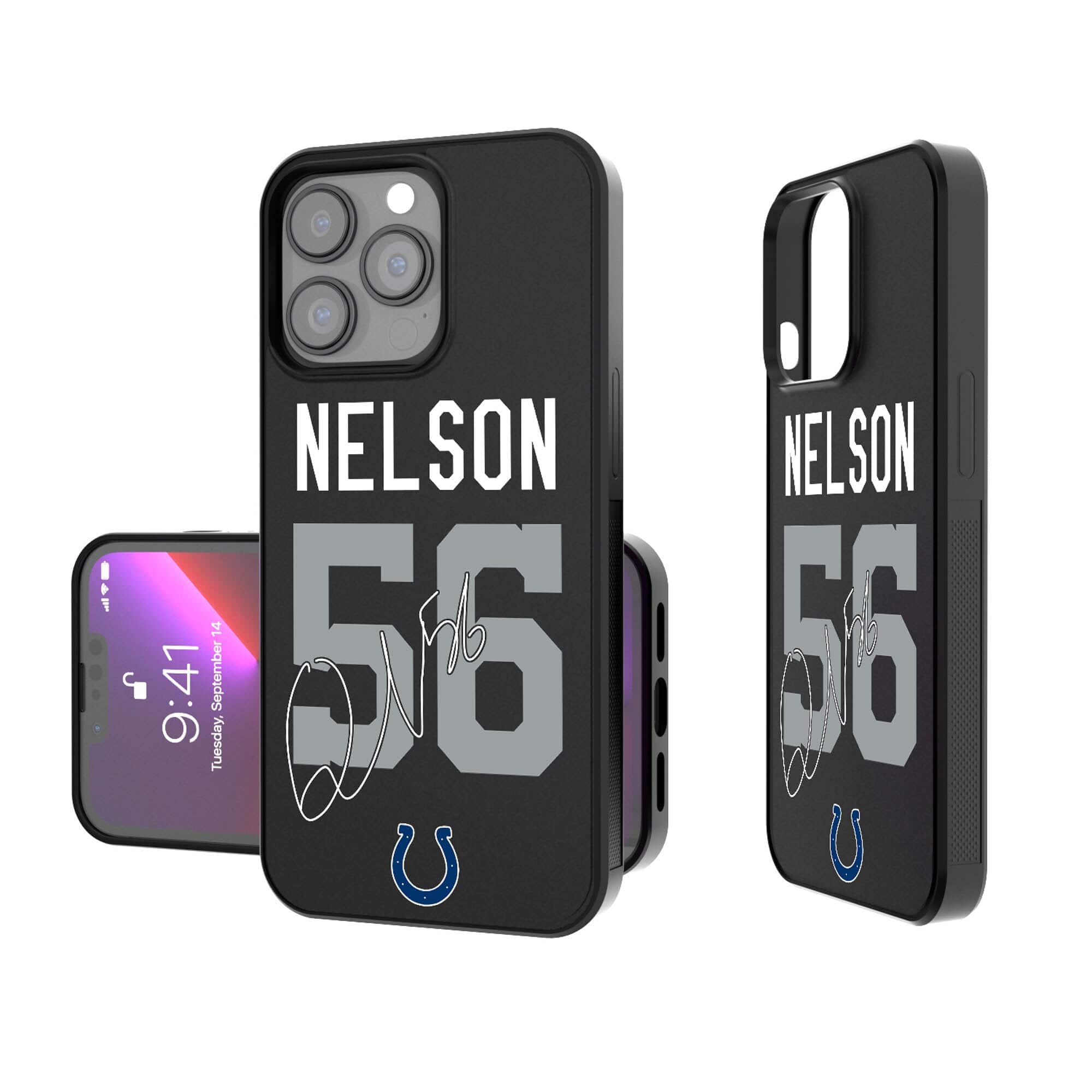 Keyscaper - Quenton Nelson Indianapolis Colts iPhone Bump Case - 14 Pro Max - Black