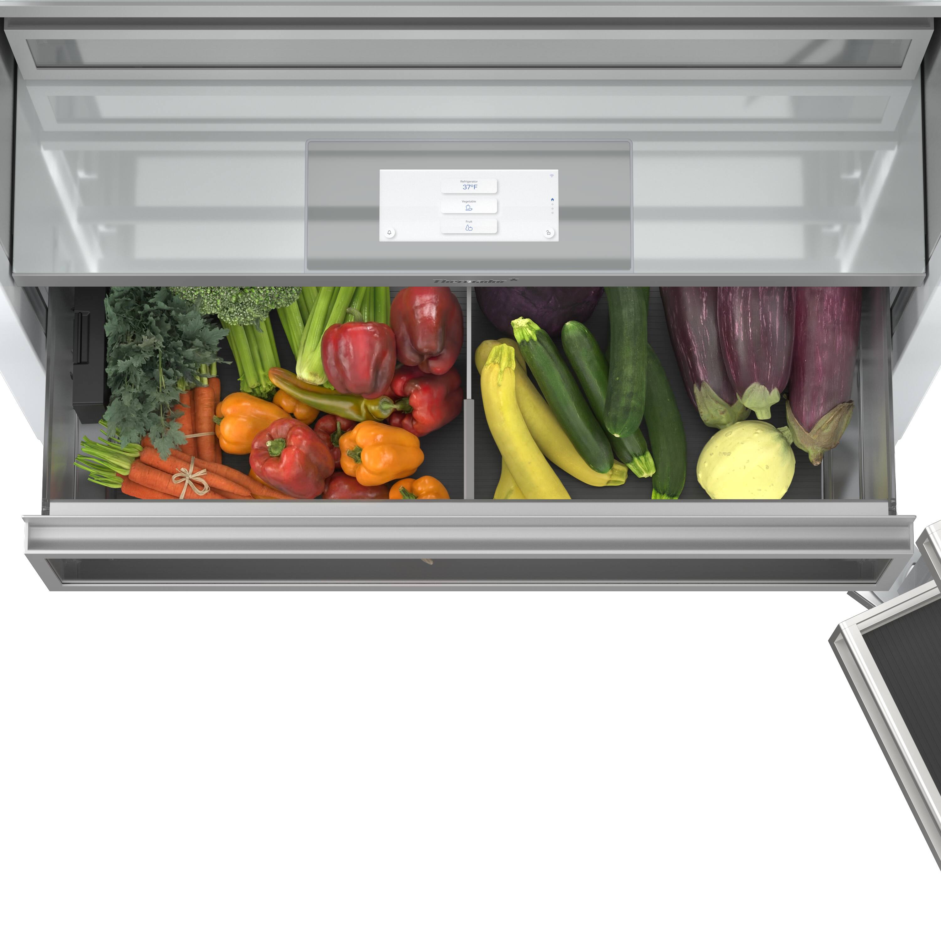 Alt View 5. Thermador - Freedom Collection 36 in Wide 22 Cu. Ft. Smart Built-in Column Refrigerator - Custom Panel Ready.