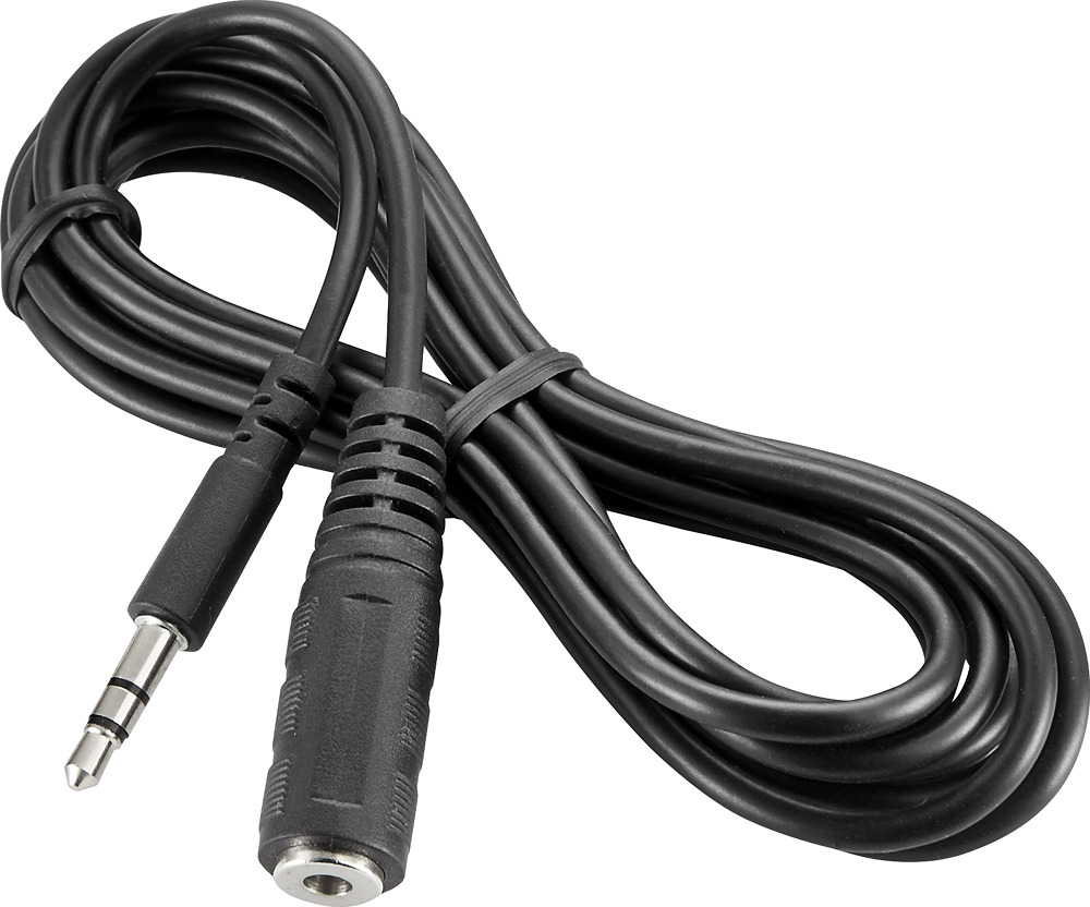 Best Buy: Insignia™ 6' 3.5mm Mini Audio Extension Cable Black NS-HZ304