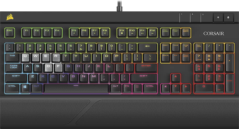 Front. CORSAIR - Strafe RGB MX Silent Gaming Keyboard - Black.