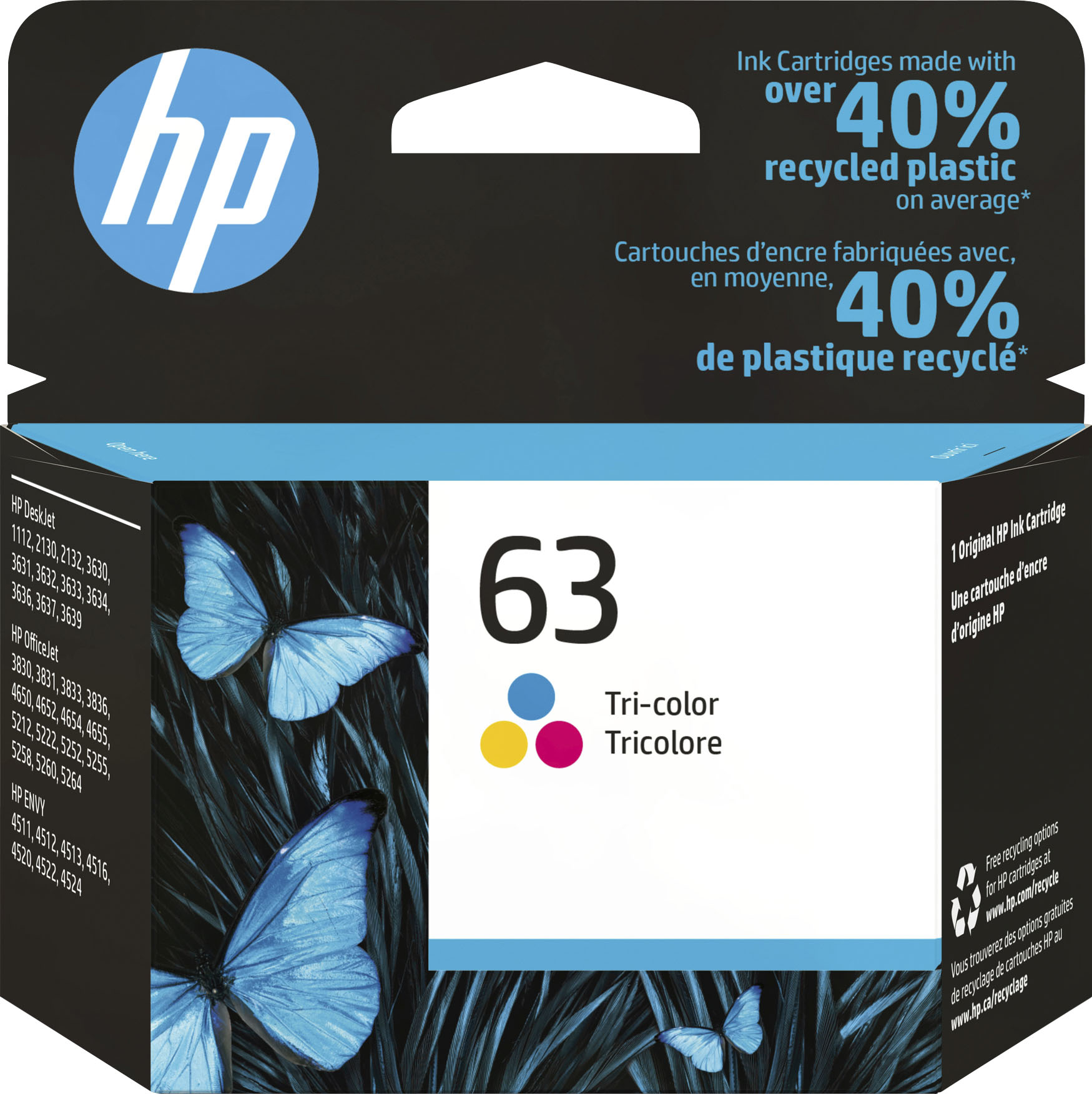 HP 302 Black & Tri-Colour Original Ink Cartridges, Pack of 2, Instant Ink  Compatible