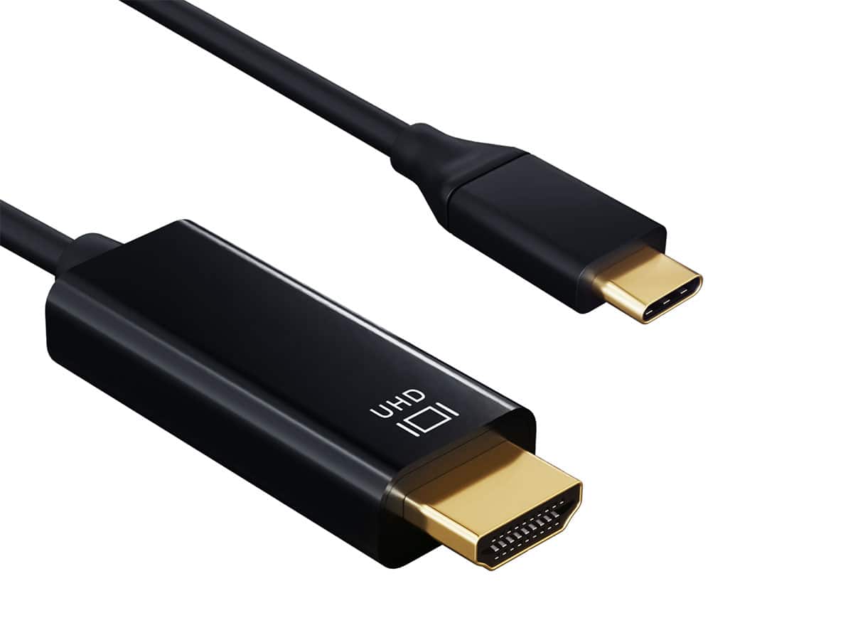 Cable Leader - USB-C to HDMI Cable, 4K 60Hz UHD HDR Video for Laptop, Tablet, Phone, TV, Monitor - Black