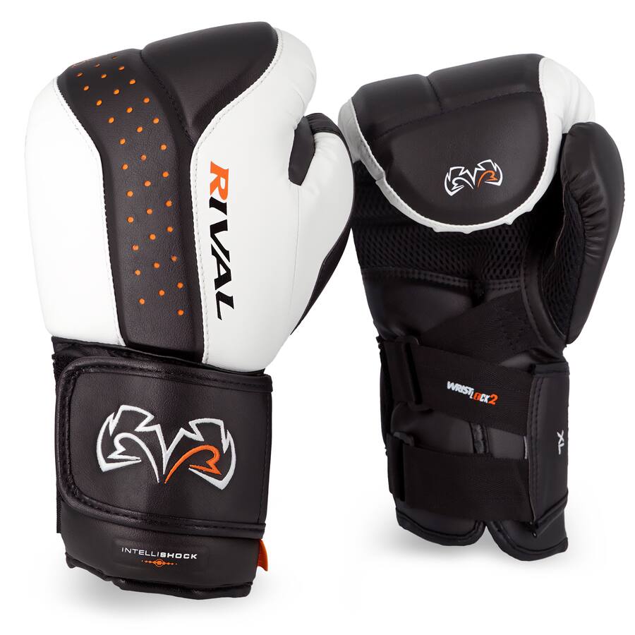 Rb10 Rivals RIVAL Boxing RB10 Intelli Shock Hook and Loop Bag Gloves Medium Black ...
