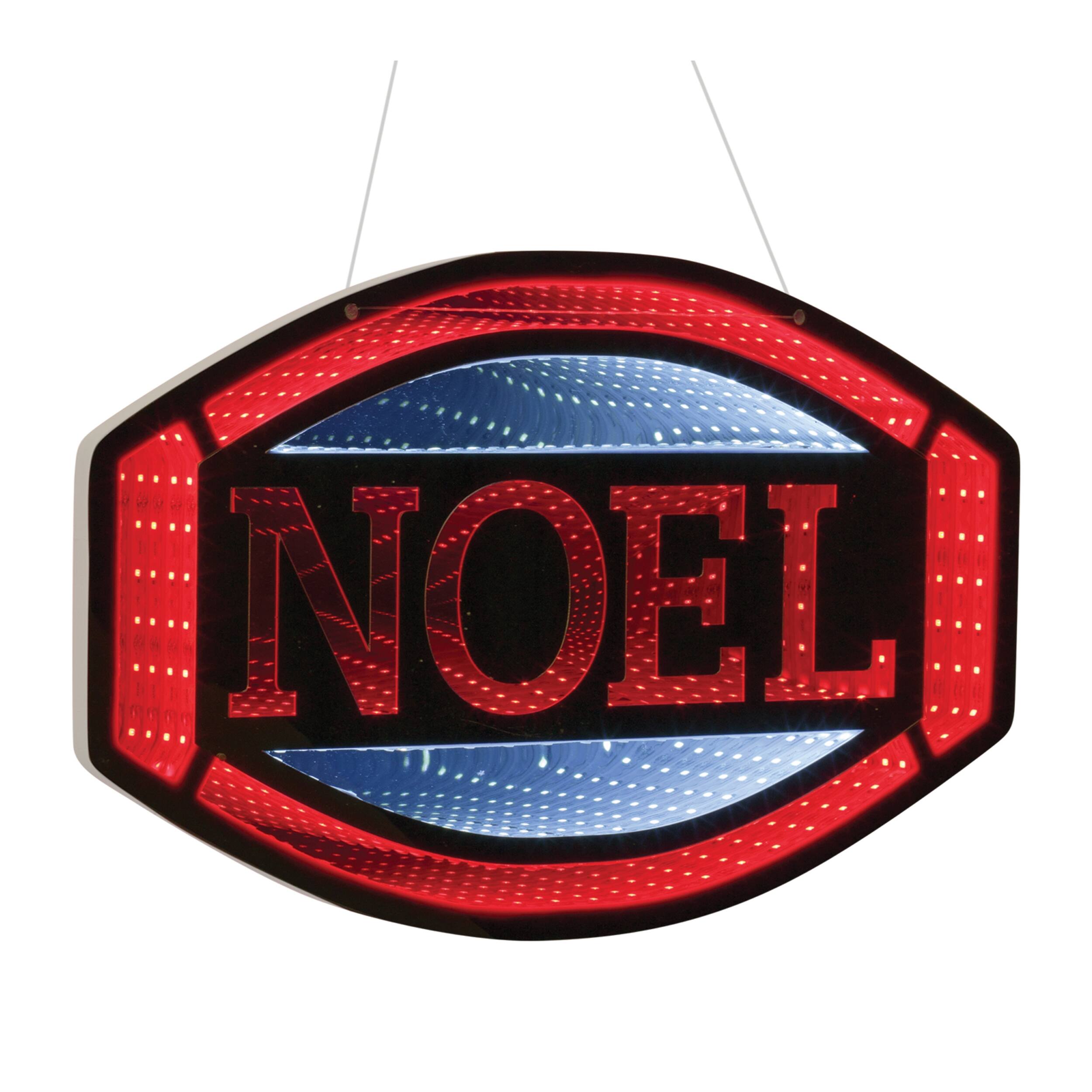 Front. BreeBe - "Noel" Holiday Ekkolight Sign 15.74"L - Red, White.