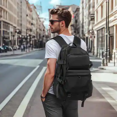 business laptop backpack Bodhi Class Briefcase With Trolley Sleeve armygreen Comfortable carrying options include a leather top handle Durable Nylon Laptop Backpack, Business