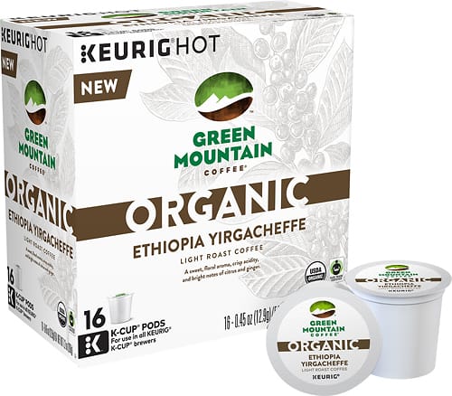 Keurig - Green Mountain Coffee Organic Ethiopia Yirgacheffe K-Cup® Pods (16-Pack) - Multi - Larger Front