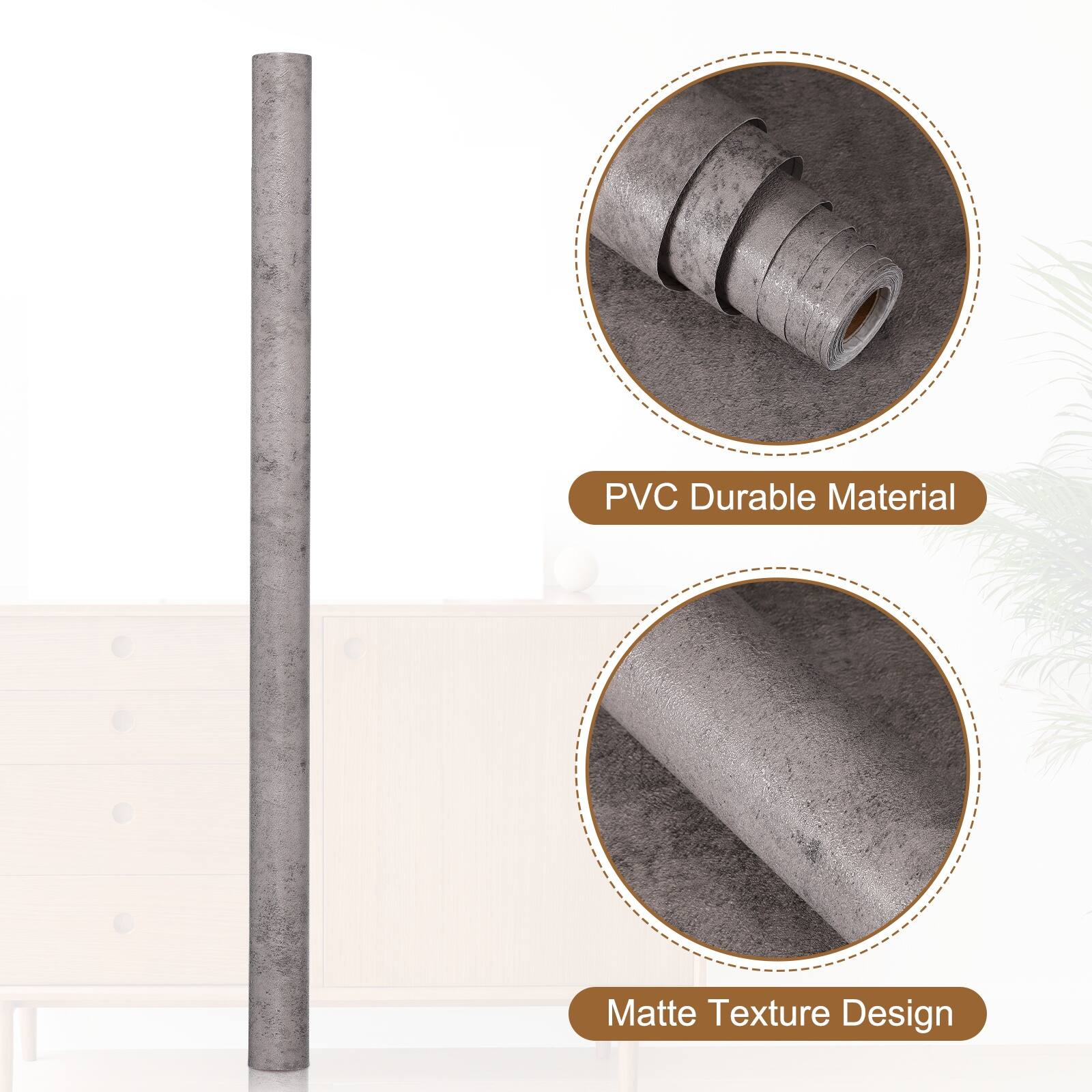 PVC Durable Material  
Matte Texture Design