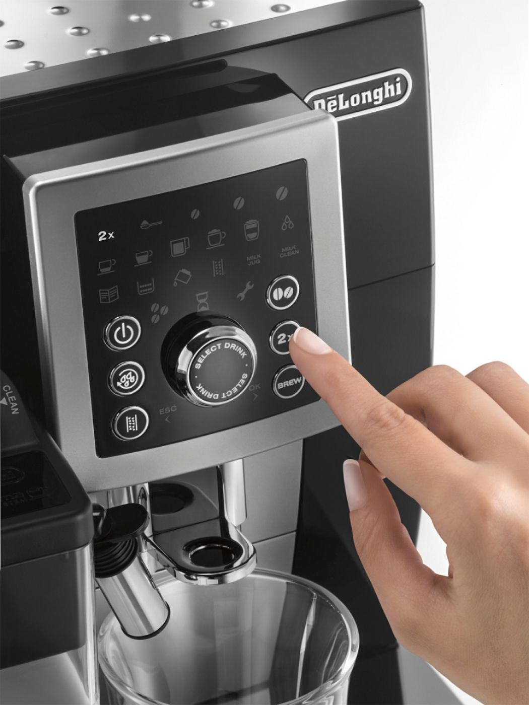 De'Longhi Magnifica S Espresso Machine with 15 bars of pressure and  intergrated grinder Silver/Black ECAM23260SB - Best Buy