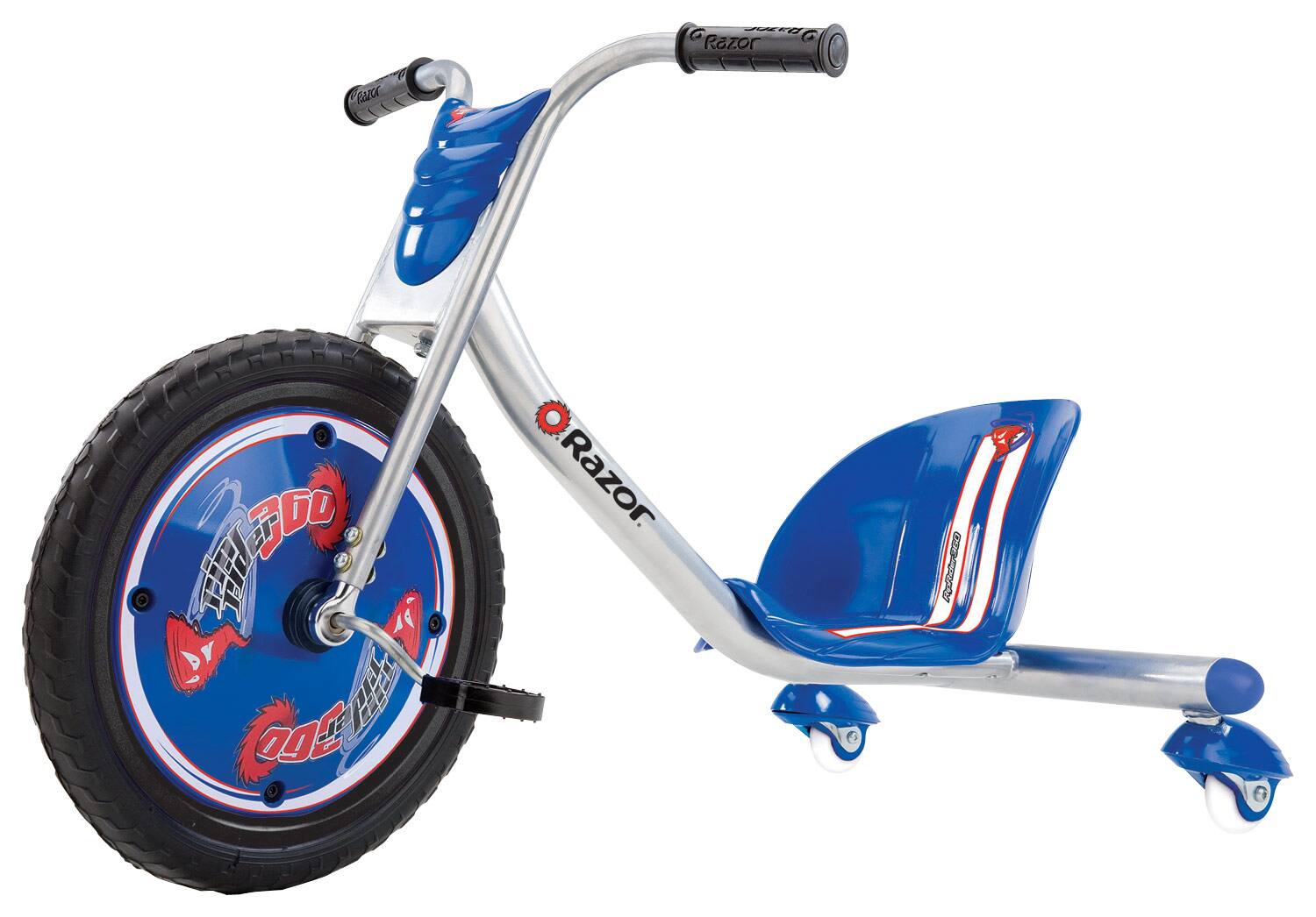 Front. Razor - RipRider 360 Compact 12" Boys' Tricycle - Blue.