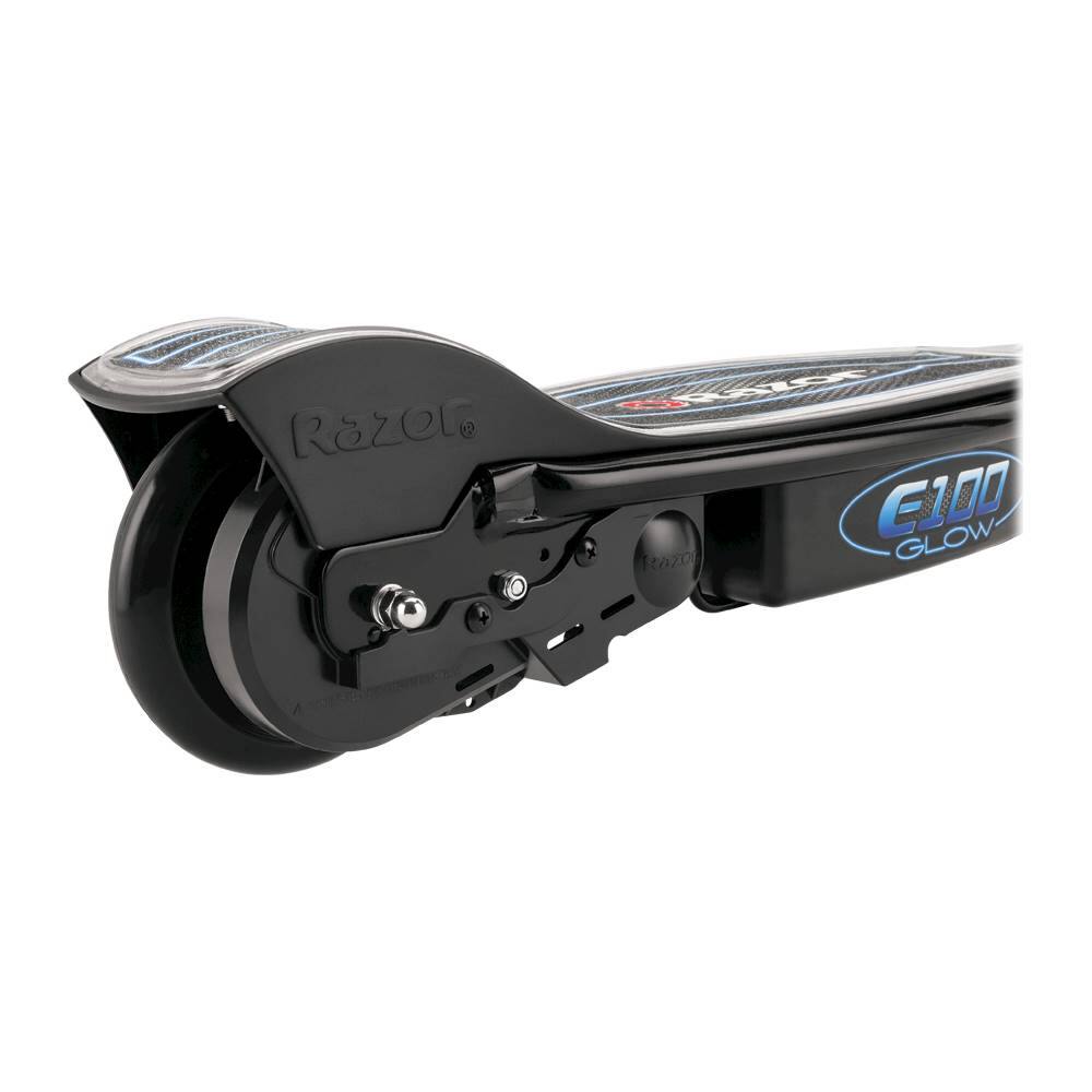 Alt View 12. Razor - E100 Glow Electric Scooter w/10 mph Max Speed - Black/Blue.