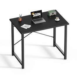 AOITUN - 47-Inch Small Computer Desk for Home Office, and Wood Design, Compact Desk - Black