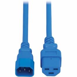 Eaton Tripp Lite Series Power Cord, C14 to C21 - Heavy-Duty, 15A, 250V, 14 AWG, 2.5 ft. (0.76 m), For Computer - Blue