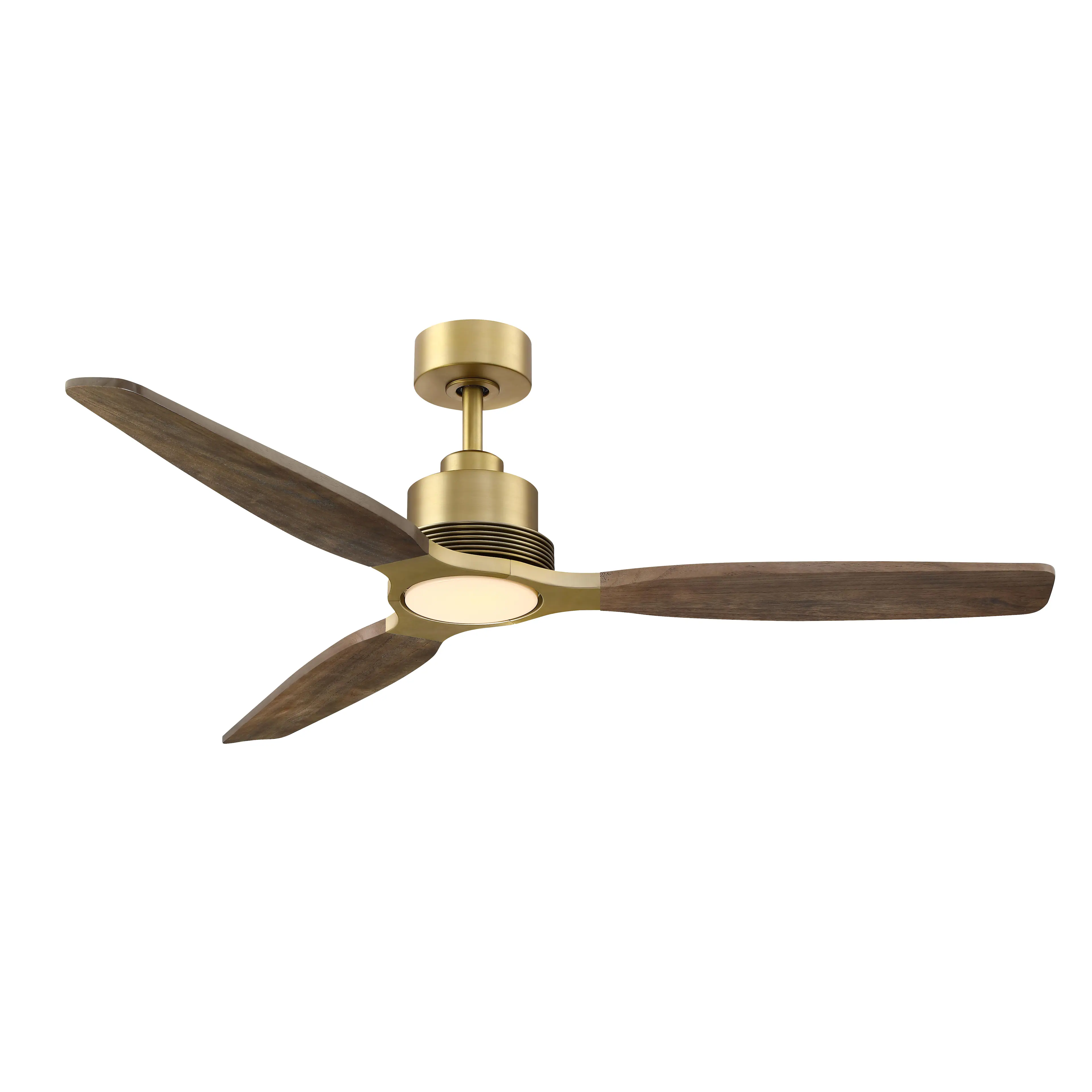 Alt View 7. Parrot Uncle - 56" Modern Solid Wood Diammable LED Ceiling Fan with Remote and Light - Gold.