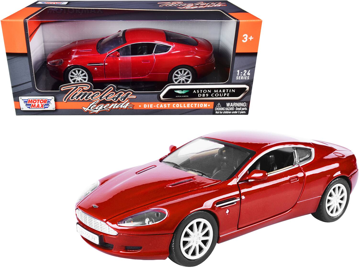 JORMAA d Fl R Vder 3+ 1:24 SERIES ASTON MARTIN MOTOR Timeless ... DB9 COUPE MAX Legends DIE-CAST COLLECTION WARNING: 155 CHOKING HAZARD Small parts. Not for children under 3 years.