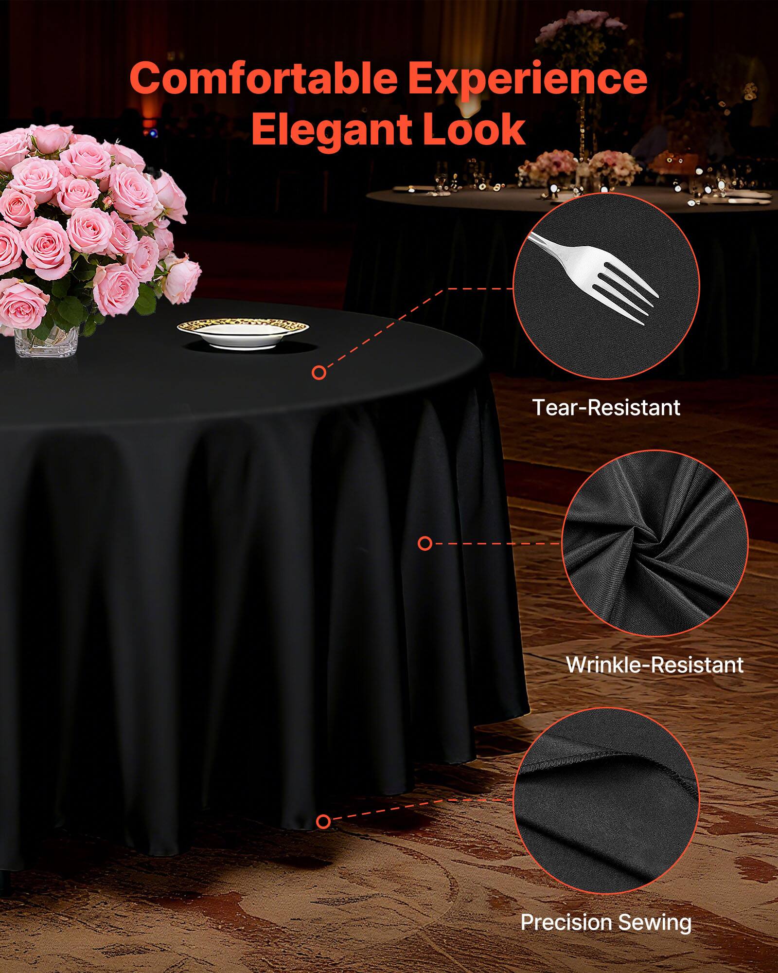 Comfortable Experience  
Elegant Look  

- Tear-Resistant  
- Wrinkle-Resistant  
- Precision Sewing