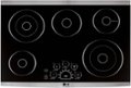 Front. LG - STUDIO 30" Built-In Electric Cooktop with 5 Elements and Warming Zone - Stainless Steel.