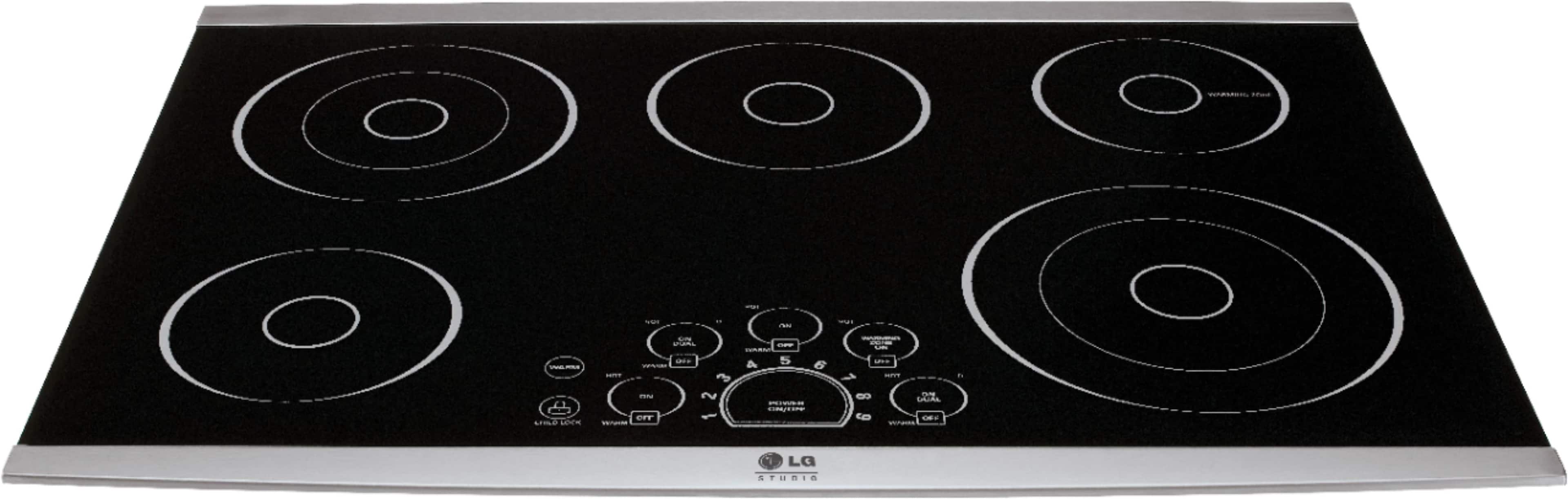 Alt View 11. LG - STUDIO 30" Built-In Electric Cooktop with 5 Elements and Warming Zone - Stainless Steel.