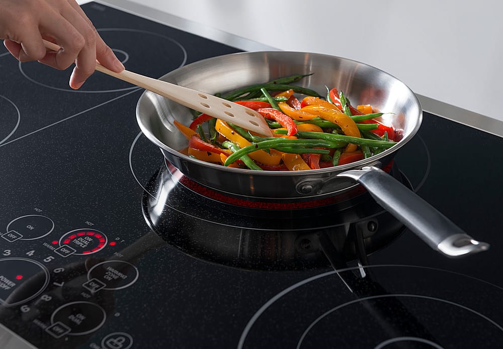 Alt View 13. LG - STUDIO 30" Built-In Electric Cooktop with 5 Elements and Warming Zone - Stainless Steel.