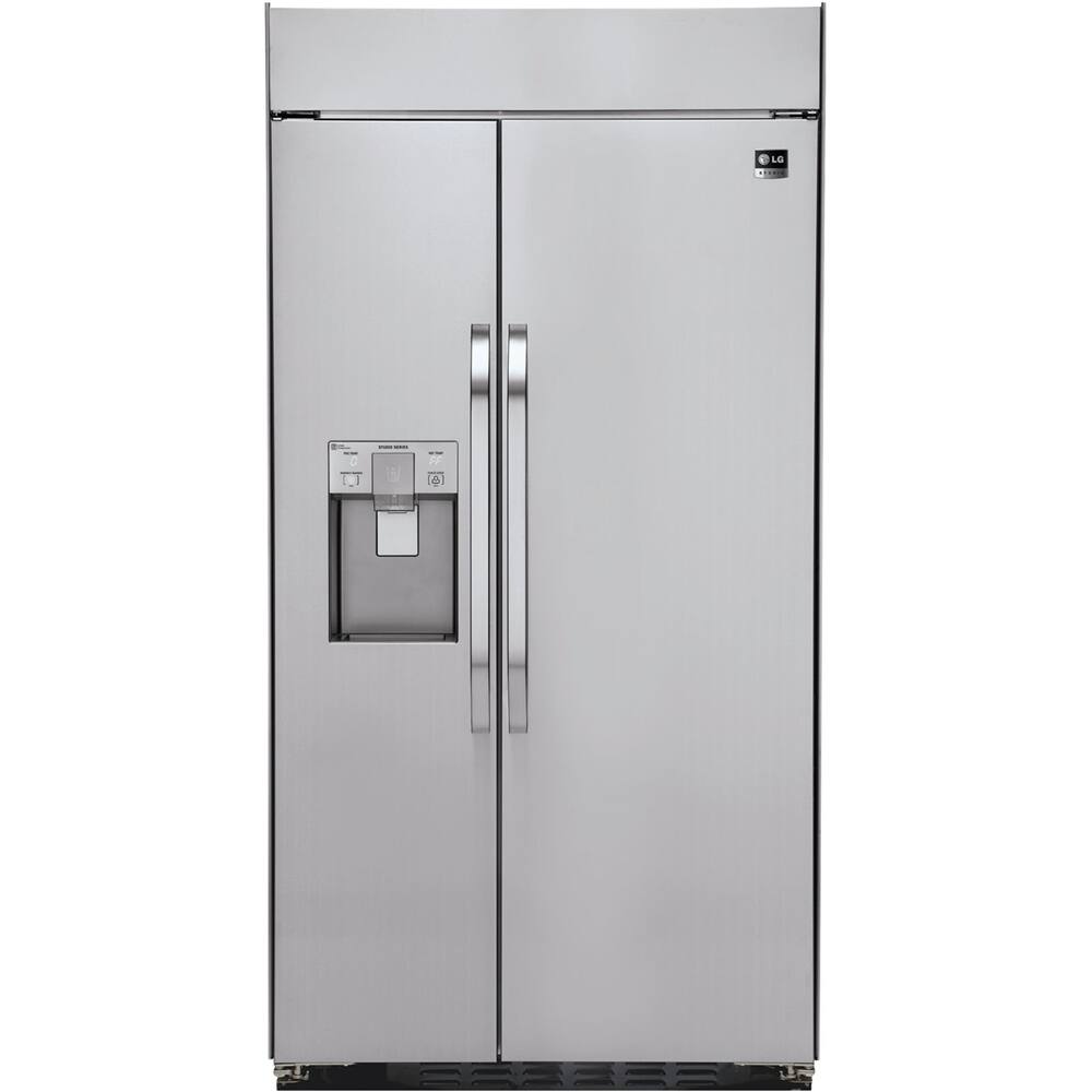 Front. LG - 25.6 Cu. Ft. Side-by-Side Built-In Refrigerator.