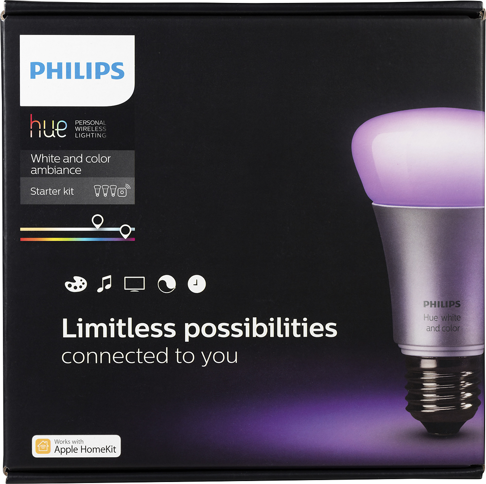 Philips hue LED White and Color Ambiance A19 Starter Kit (2nd Generation) Multicolor 456194 - Best