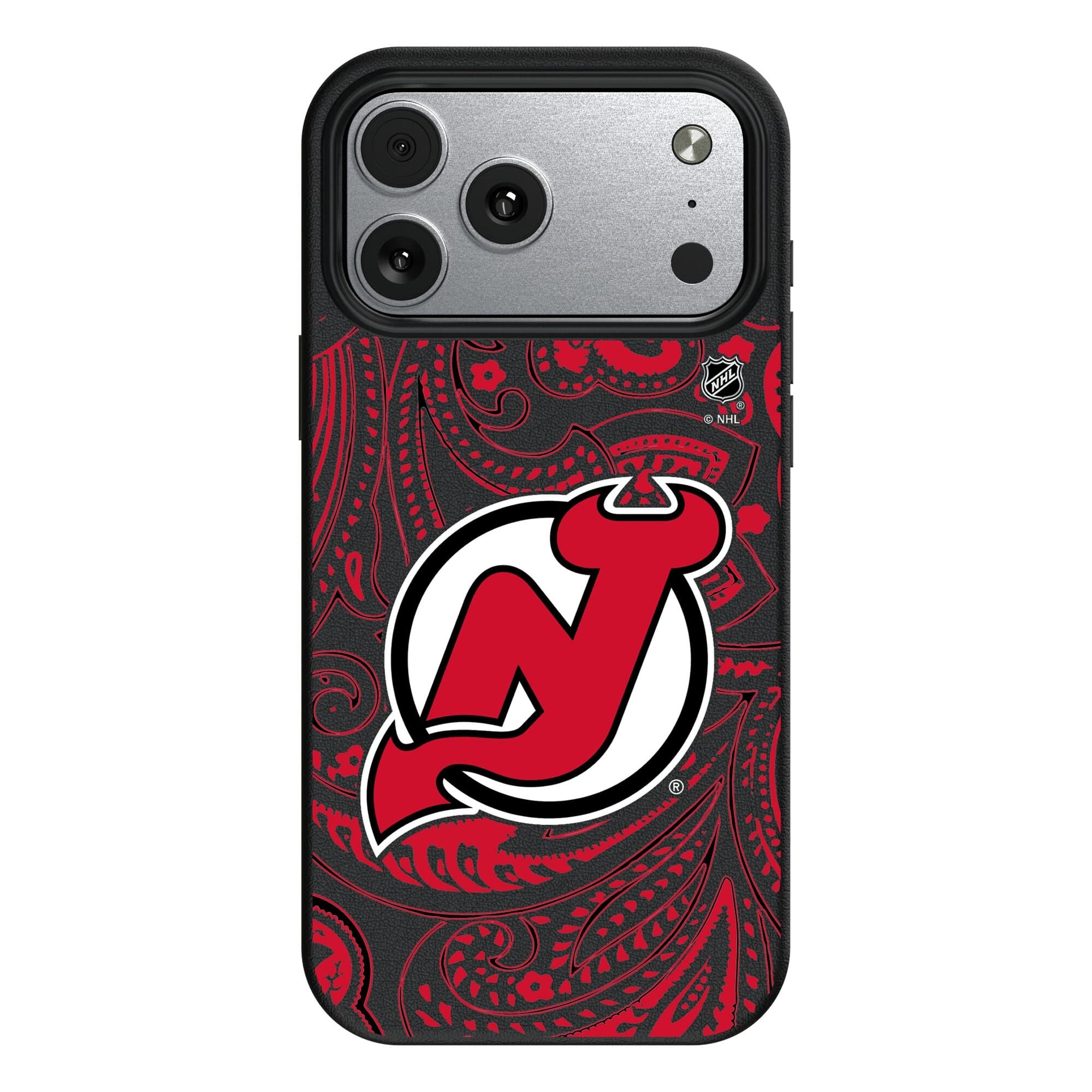 Keyscaper - NHL - New Jersey Devils Paisley iPhone Magnetic Bump Case - 17 Pro - Black price history on PriceWatchPro