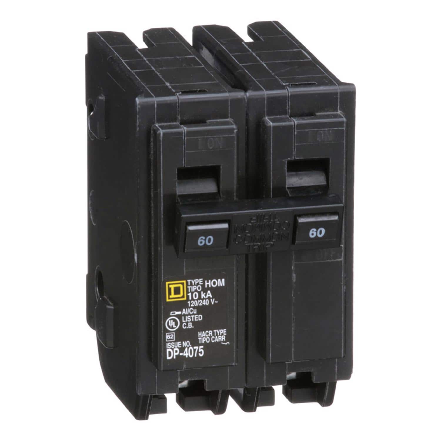 Square D - HomeLine 60 amps Plug In 2-Pole Circuit Breaker