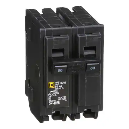 60 60 COMMON TRIP
TYPE HOM TIPO 10 kA 120/240 V - Al/Cu LISTED
HACR TYPE 62 CARR NO. TIPO ISSUE DP-4075