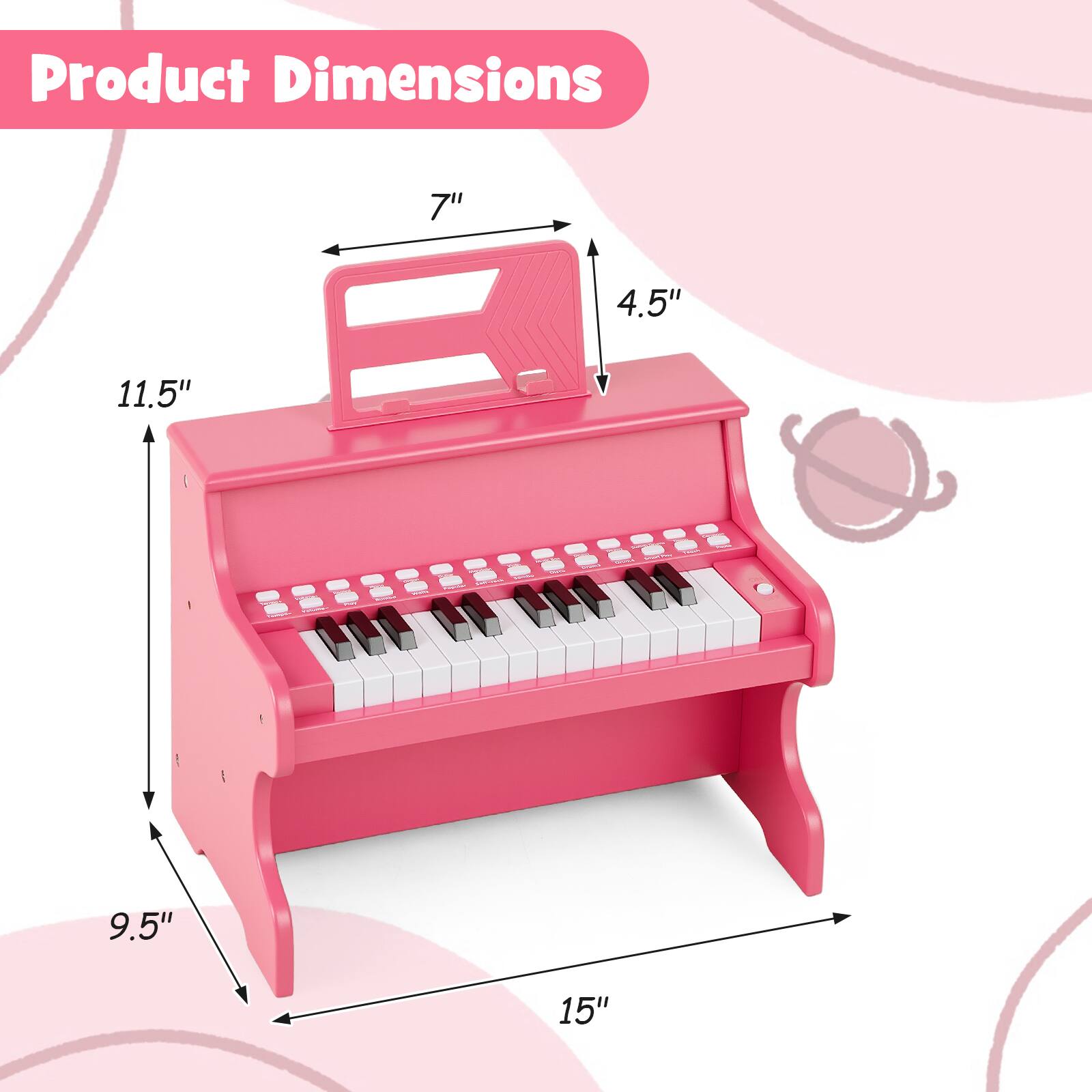 Product Dimensions: 7" x 4.5" x 11.5" x 9.5" x 15"