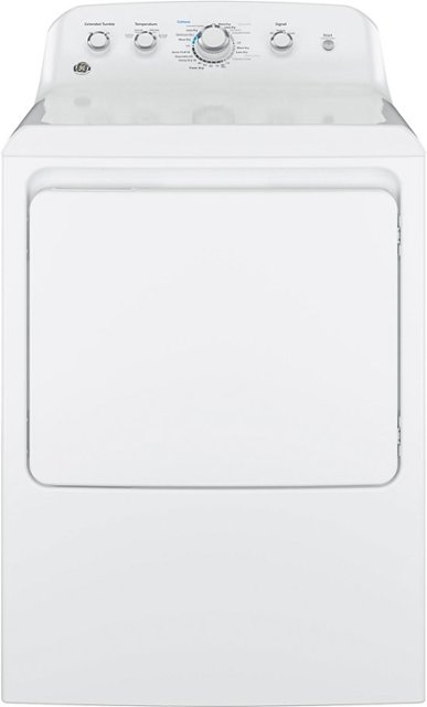 Front Zoom. GE - 7.2 Cu. Ft. Gas Dryer - White.