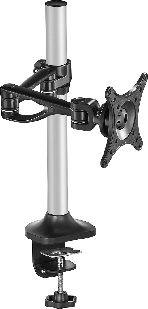 Angle View: Insignia™ - Monitor Mount - Silver and Black