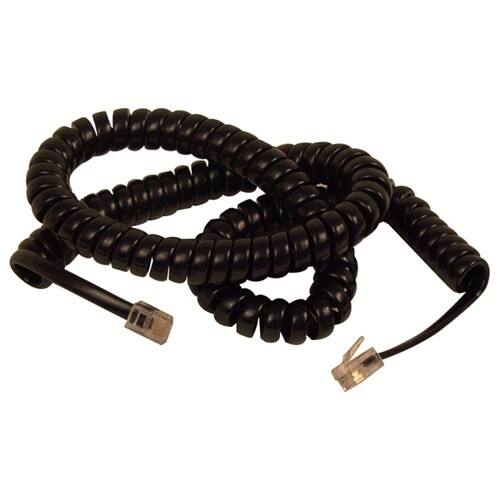 Front Standard. Belkin - Coiled Telephone Handset Cable - Black.