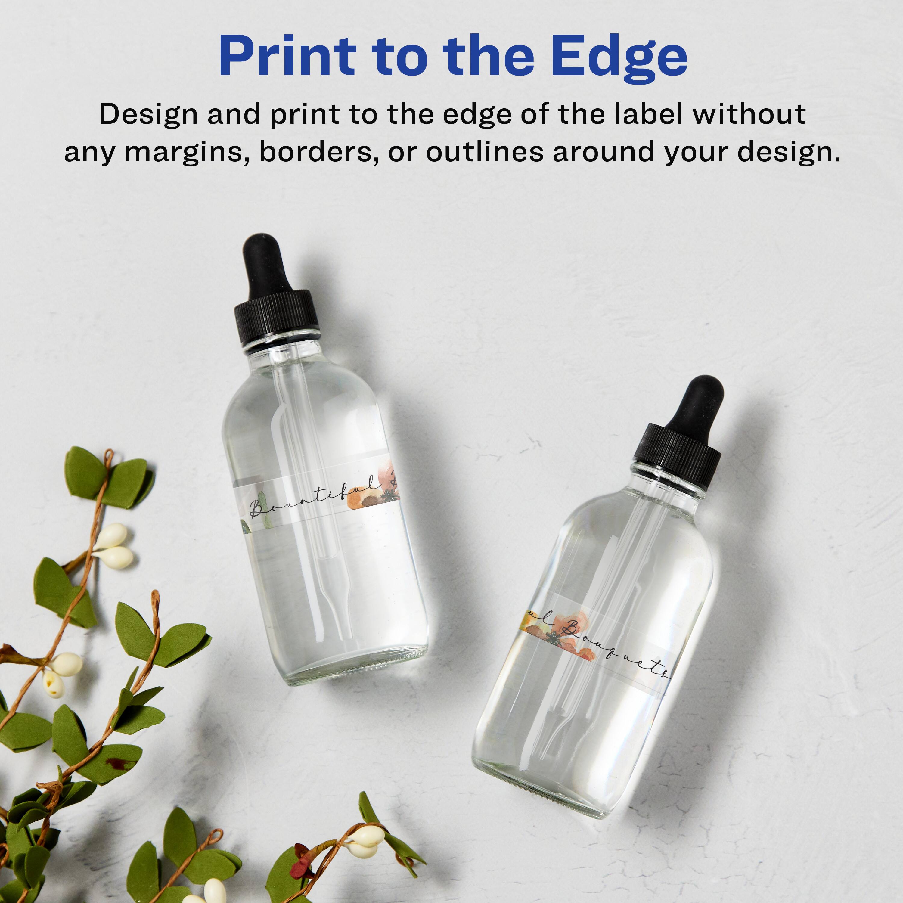 Print to the Edge

Design and print to the edge of the label without any margins, borders, or outlines around your design.