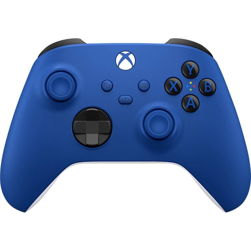 Left. Microsoft - Microsoft QAU-00065 Xbox Special Edition Wireless Controller Shock Blue 2 Pack - Shock Blue.