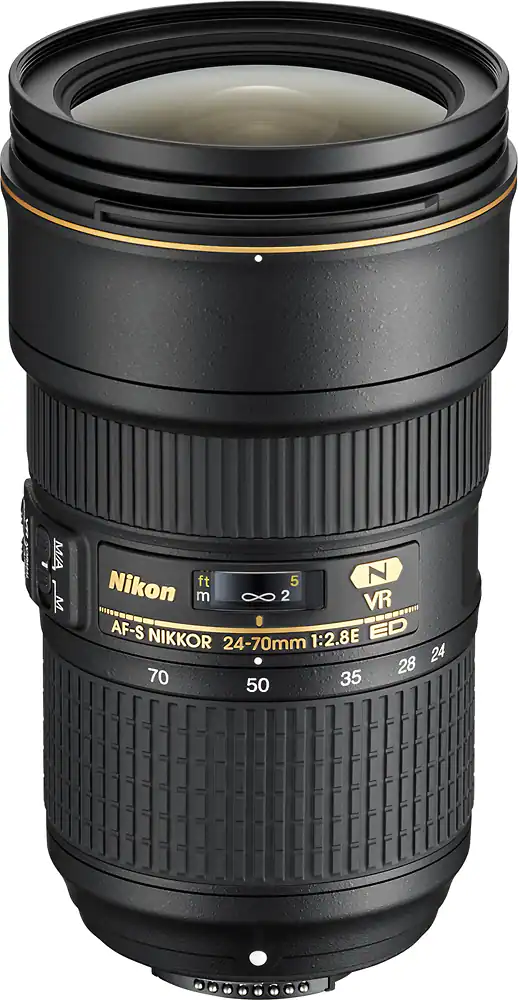 Nikon AF S NIKKOR 24 70mm ED VR Wide Angle Zoom Lens Black