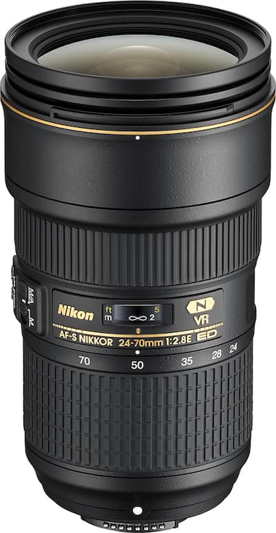 Nikon AF S NIKKOR 24 70mm f/2.8E ED VR Wide Angle Zoom Lens Black Nikon AF S NIKKOR 24 70mm f/2.8E ED VR Wide Angle Zoom Lens Black
