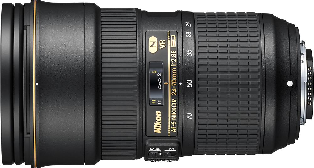 Left View: Nikon - AF-P DX NIKKOR 18-55mm f/3.5-5.6G VR Zoom Lens for APS-C F-mount cameras - black