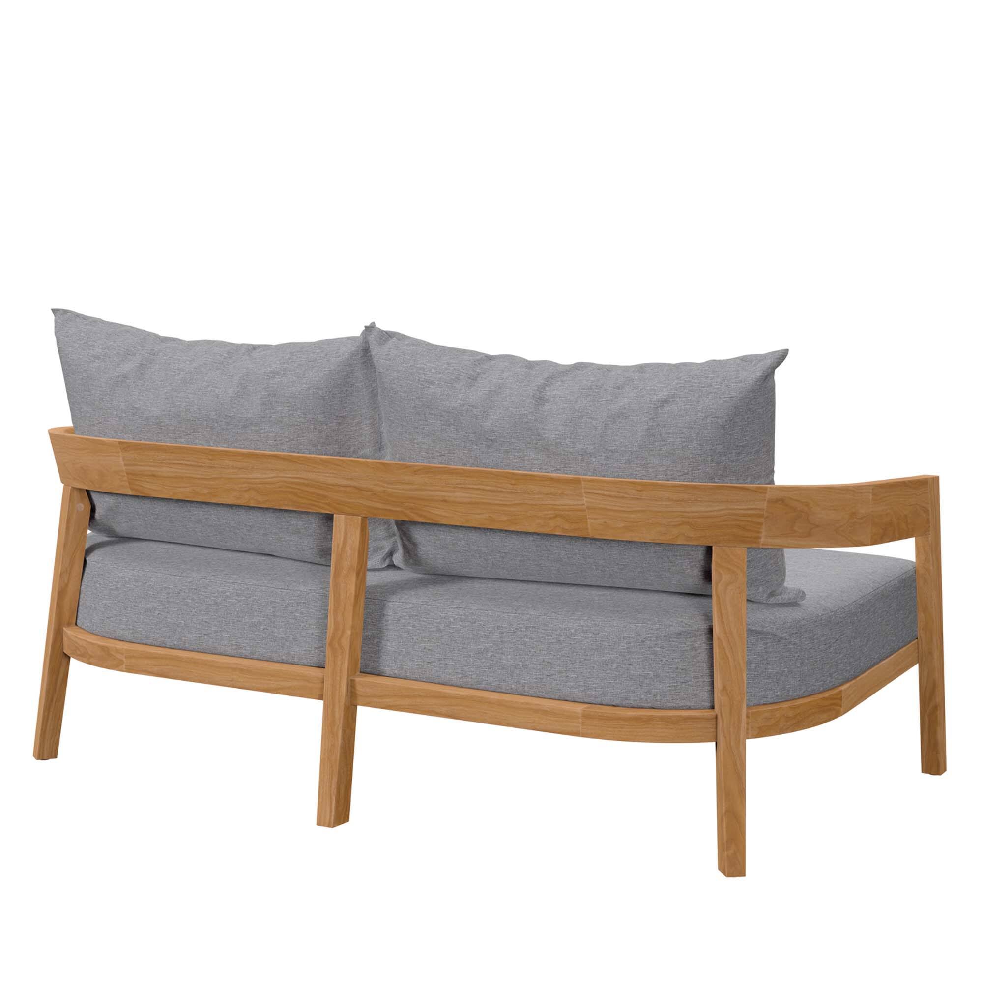 Alt View 2. Modway - Brisbane Teak Wood Outdoor Patio Loveseat by Modway - Natural Gray.