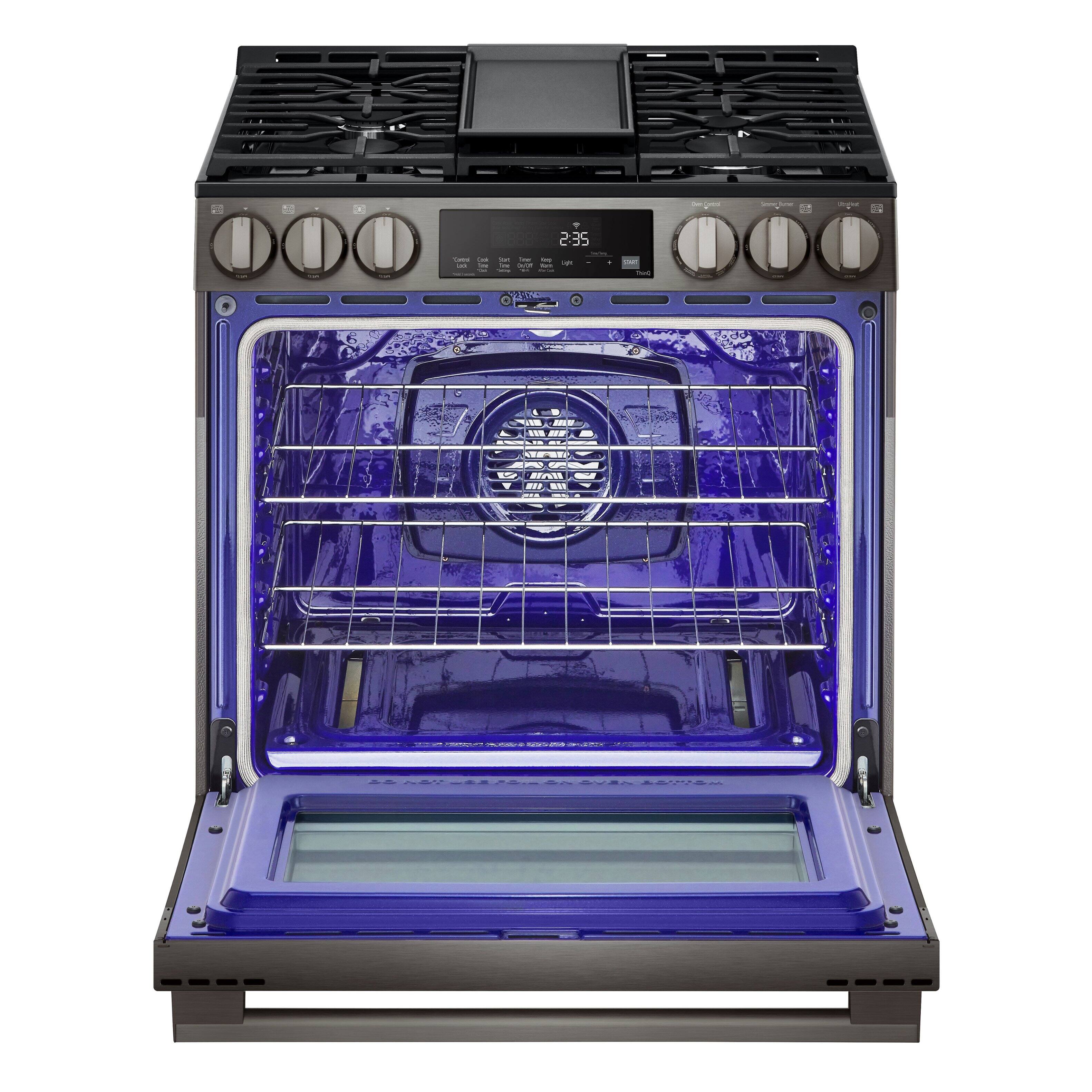 The text on the image reads "58 - - : 2:35 SO  EV-L - --". However, it is unclear what the text represents or its significance. It could be related to the oven's settings, time, or temperature, but without more context, it is difficult to determine its meaning.
