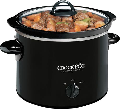 Crock-Pot - 2-QT Round Manual Slow Cooker - Black-Angle_Standard 
