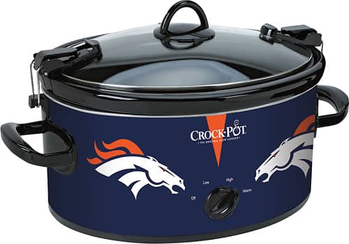 Crock-Pot® - Cook and Carry Denver Broncos 6-Qt. Slow Cooker - Navy - Angle