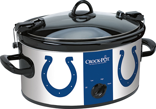 Crock-Pot - Cook and Carry Indianapolis Colts 6-Qt. Slow Cooker - Blue/White