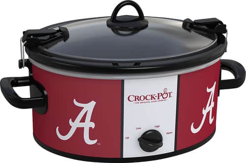 Crock-Pot - Cook and Carry University of Alabama 6-Qt. Slow Cooker - White/Maroon-Angle_Standard 