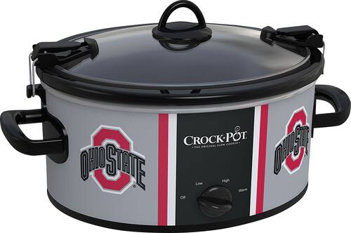 Crock-Pot - Cook and Carry Ohio State University 6-Qt. Slow Cooker - Red/Gray-Angle_Standard 
